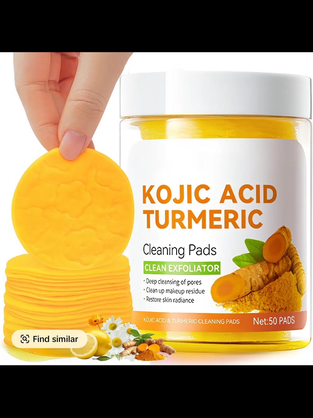 Cleaning Pads - Bright Yellow Exfoliating Facial Pads
